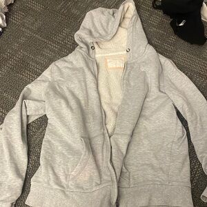 Grey zip up hoodie
